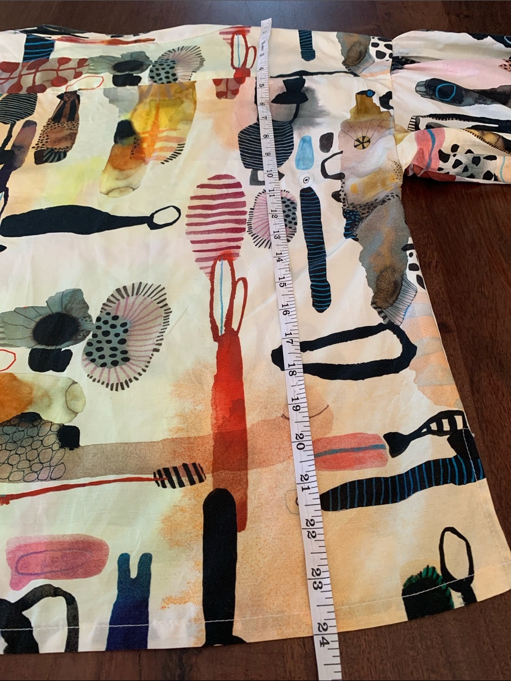 Rachel Comey “Whisk” Abstract Silk/Cotton Watercolour Blouse, Sz M-L - Picture 12 of 13